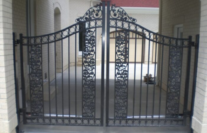 Residential Swing Gate Equipped With New Electric Opener System