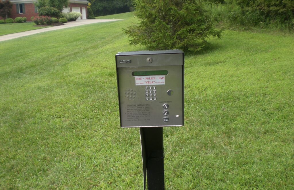 Stainless steel telephone entry system with keypad access