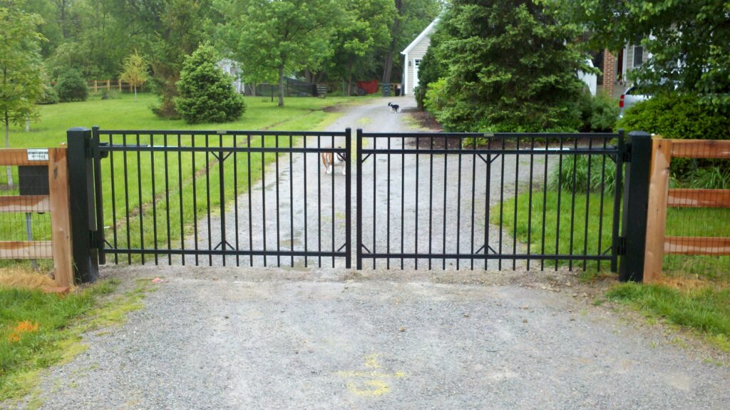 Rural entrance gate featuring best automatic gate opener system installed