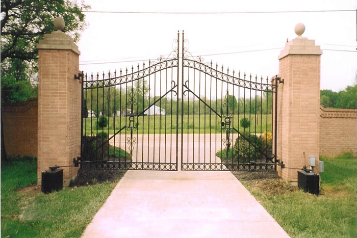 A professional technician installed gate accessories on a property