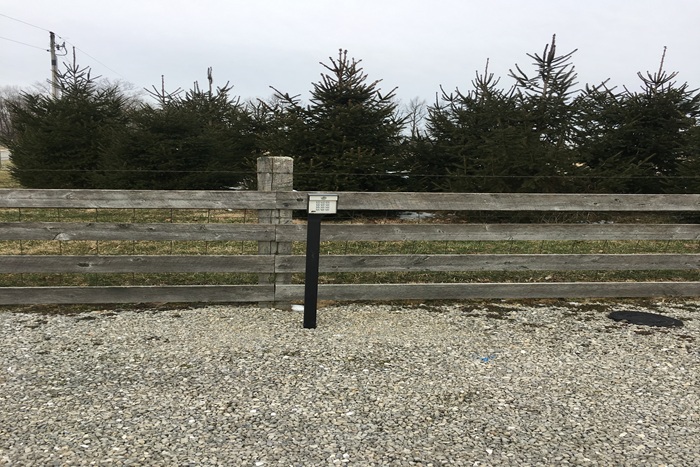 Simple gate access system with keypad and intercom device